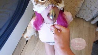 Stepsister Paid for the Cake With a Oral Sex!! Cartoon Stud Likes My Meat Very Much
