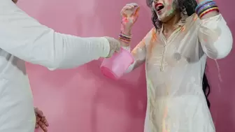 Holi Special : Priya wants to play holi with friends but Step-Brother interested in anal sex