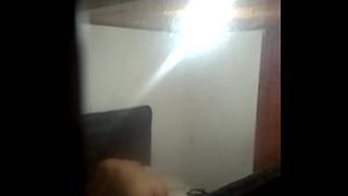 Spying on my sister while she mounts with my uncle. Escondido I record my sister while she has sex at our parents' house