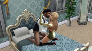 I am banging cute blonde on my wedding day Sims four, porn