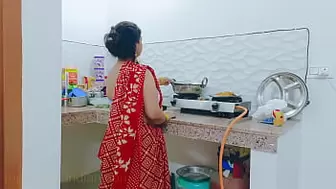 Large Butt Fine Indian Aunty hammered very hard in kitchen with clear audio
