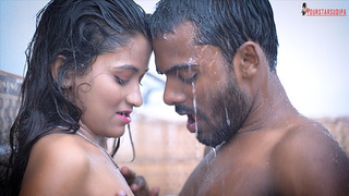 18 Year Older Tiny Boobs Step Sister Sudipa rides her Step Brother in the Bathroom