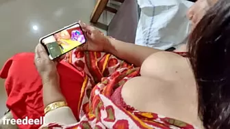 My step Sister watching Porn. Clear Hindi Home-made