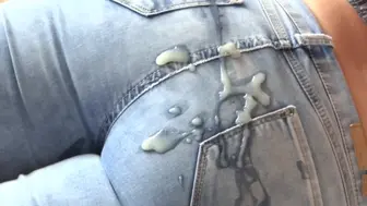 My brother-in-law's humongous wang makes me sperm on my butt with my jeans on