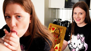 Stepsister lost at cards and blowed dick - Bella Crystal