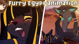 Egyptian Gods deliberately fuck until He orgasm inside her pregnant (Furry animation) - Jazziuu