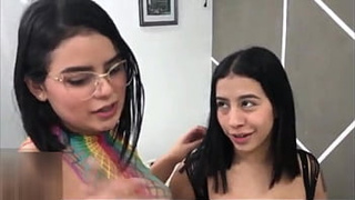 CUTE LATINAS FUCK AT HOME WITH THEIR STEP BROTHER ALLURING SEX THREESOME ROLE