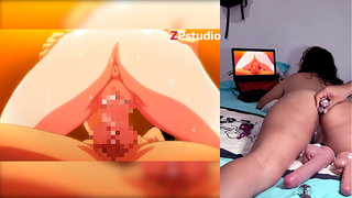 REACTION TO VERY RICH AND HORNY CARTOON WITH STEPSIST ne wa Yanmama Junyuuchuu LATIN AUDIO WHILE MY STEP-BROTHER MASTURBATION ME part two