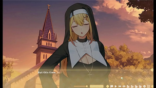 Summer Clover [ HAREM ANIME GAME ] Ep.17 NUN SISTER lasciviously blowing my finger in PUBLIC !