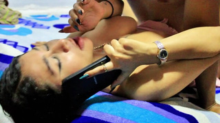 Sex with my busty sister-in-law while talking to her man