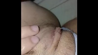 Masturbating with my fingers in my sister's room