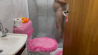 I went into the bathroom and poked my cute pregnant sister-in-law