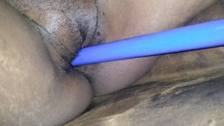 Fucked my Girlfriends Sister Fat Pussy with Broomstick while she's Otp