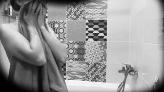 Real Hidden Camera. Naked Sister in Shower