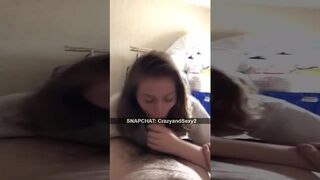 Barely 18 Step Sister gives Blowjob and Oral Creampie, Snapchat Teen Nudes