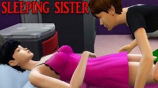 Brother Mounts Sleeping Teeny Sister After Playing A Computer Game - Family Sex Taboo - Adult Sex Tape - Forbidden Sex