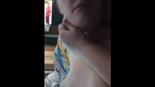 Choking and Making my Swedish Wifey Jizz in her BFF's little Sisters Bed