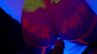 Step Sister & Step Brother Fuck with Dark Light Body Paint
