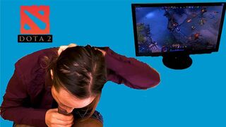 STEP SISTER HARD LICKS WHILE I PLAY DOTA two 4k POINT OF VIEW