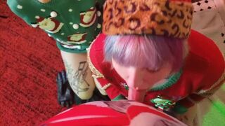 TEASER: XXXMAS Porn - Punk Rock Chick MMF Step Sister 3some - BIG BEAUTIFUL WOMAN - Double Bj & Fuck