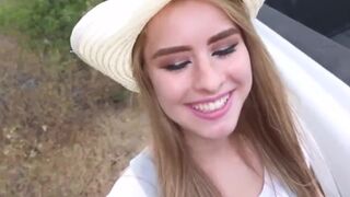 Skinny Blonde Teeny Poked by Stranger Outdoors for Money POINT OF VIEW