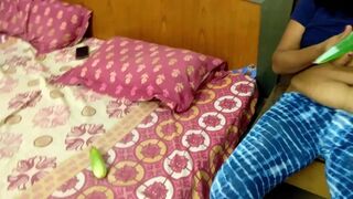 Everfirst horny Cousin sister masturbation With cucumber