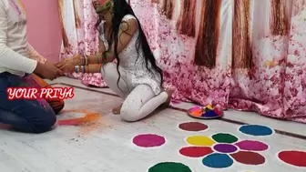 Holi Special - Cousin Brother Fuck Hard Priya in Holi Occasion with Hindi Roleplay - YOUR PRIYA