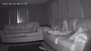 Sister in Law Caught Masturbating on My Couch Housesitting Secretly Watching Camera