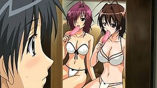 Sisters Spied On By Their Step Brother | Anime