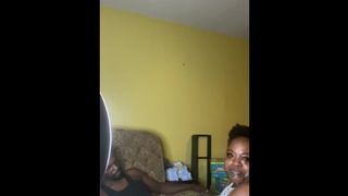African FAT WOMAN MILF Gags Chokes Pukes while Blowing Step Brothers BBC while Family’s Home